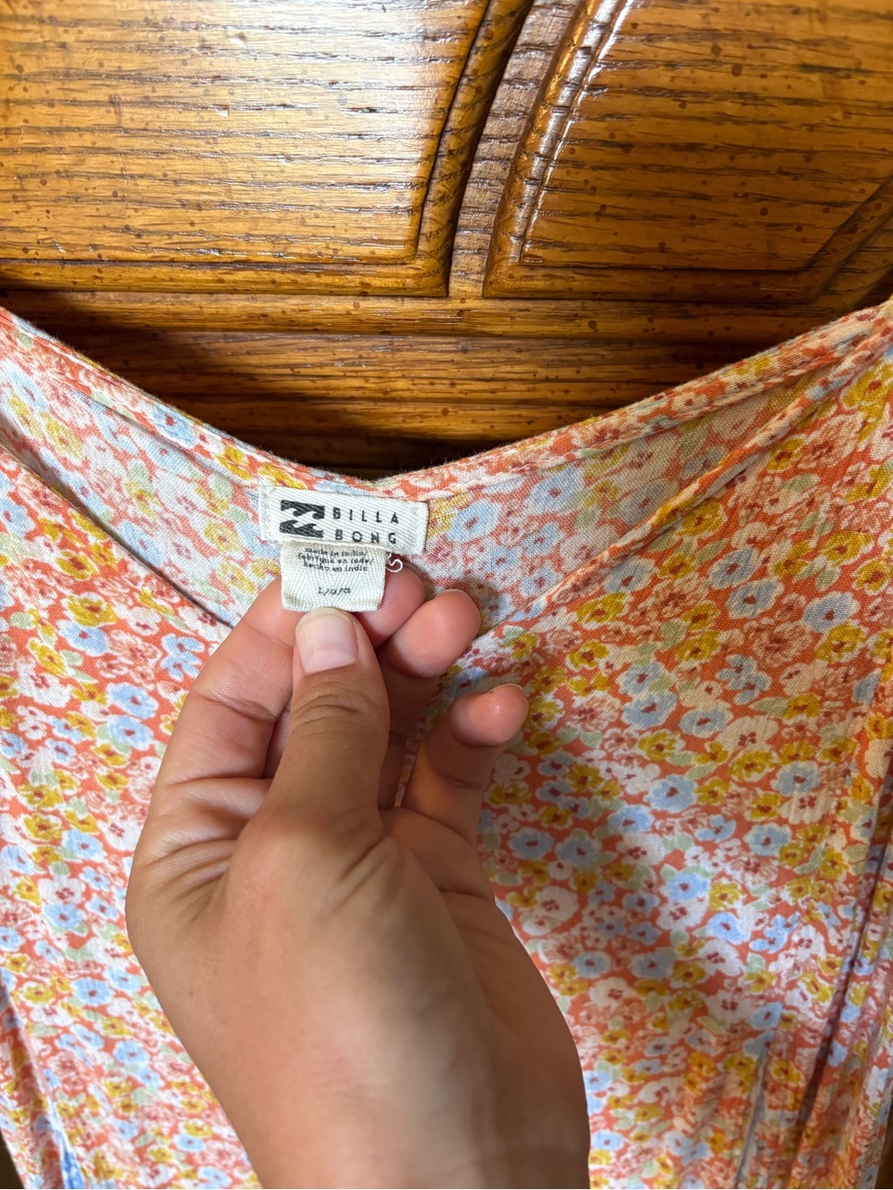 Billabong Floral and patchwork Print Maxi Slip Dress - Picture 4 of 6